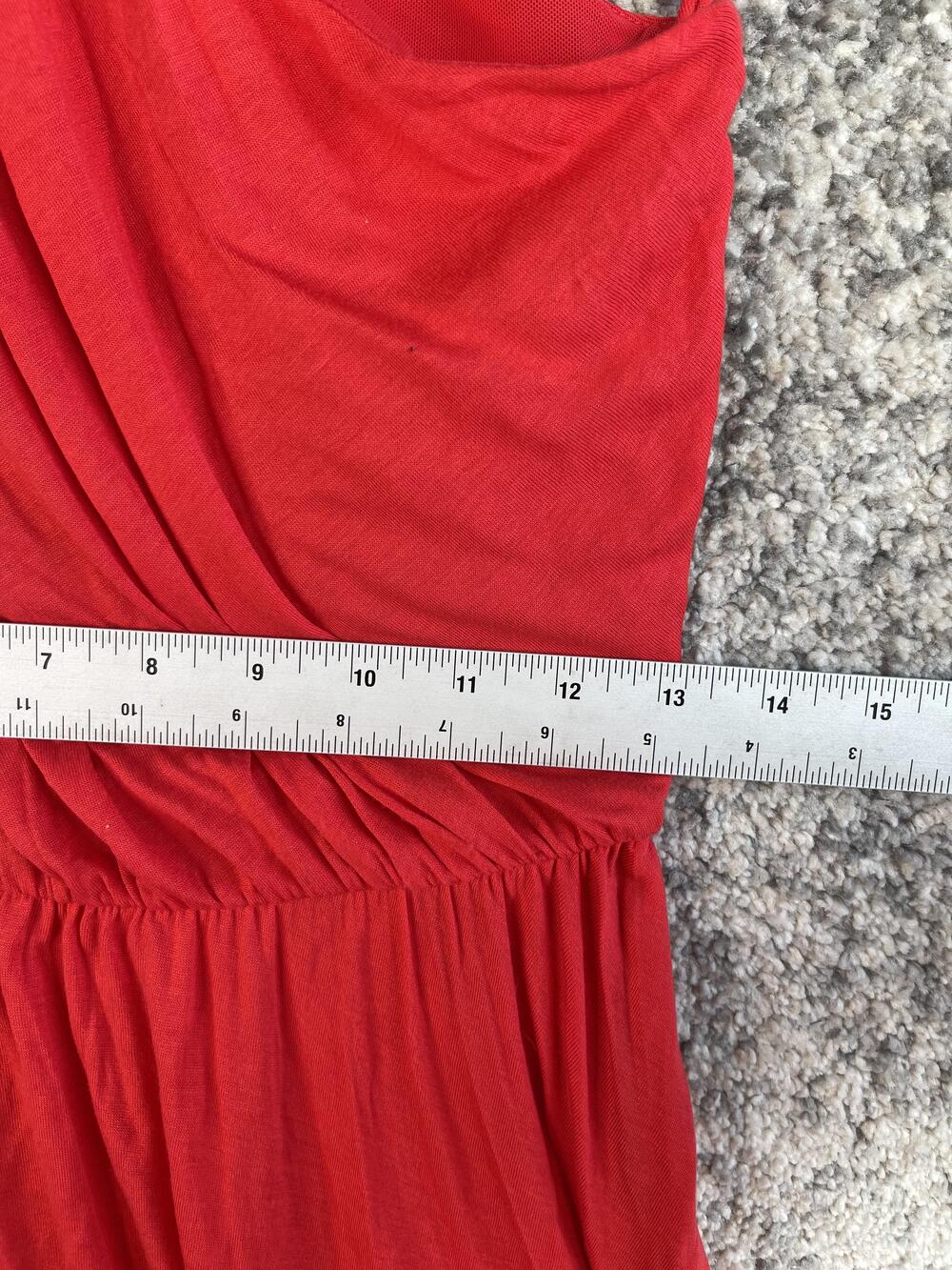 Alice + Olivia Dress Womens Small Red One Shoulder Draped Rayon Lined Cocktail - Picture 2 of 5